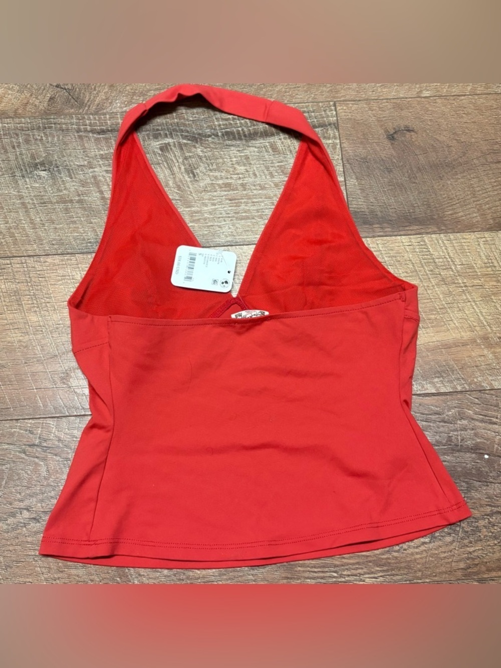 Free People Intimately Still Here Halter Crop Top In Red Size Small - Picture 3 of 5